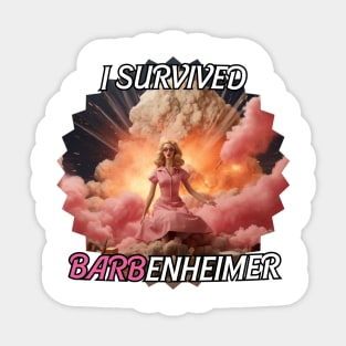 I SURVIVED BARVENHEIMER - Barbie & Oppenheimer Sticker